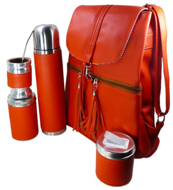 Set matero con mochila color naranja | Precio de fabricante