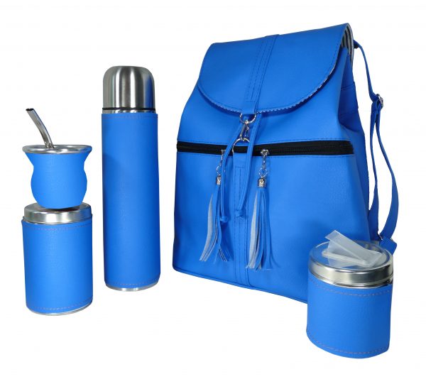 Set matero con mochila color azul Francia