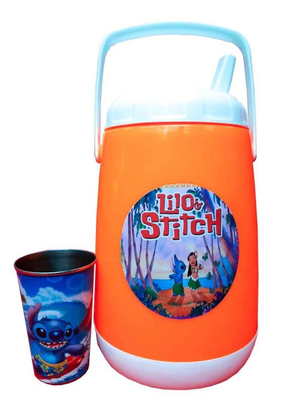 Termolar de 2 litros con vinilo de Stitch